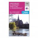 Landranger 126 Shrewsbury and Oswestry Map With Digital Version Pink