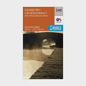 OS Explorer 240 Oswestry Map With Digital Version Orange