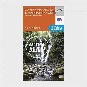 Explorer Active 297 Lower Wharfedale and Washburn Valley Map With Digital Version Orange