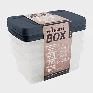 4 Pack 3.5L Storage Boxes Clear