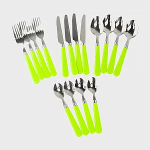 16 Piece Cutlery Set Green