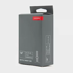 16 x 1.75 2 14 Bike Inner Tube with Angled Schrader Valve Grey