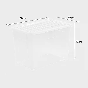 80L Crystal Storage Box Clear