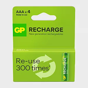 Rechargeable AAA Battery 4 Pack Green